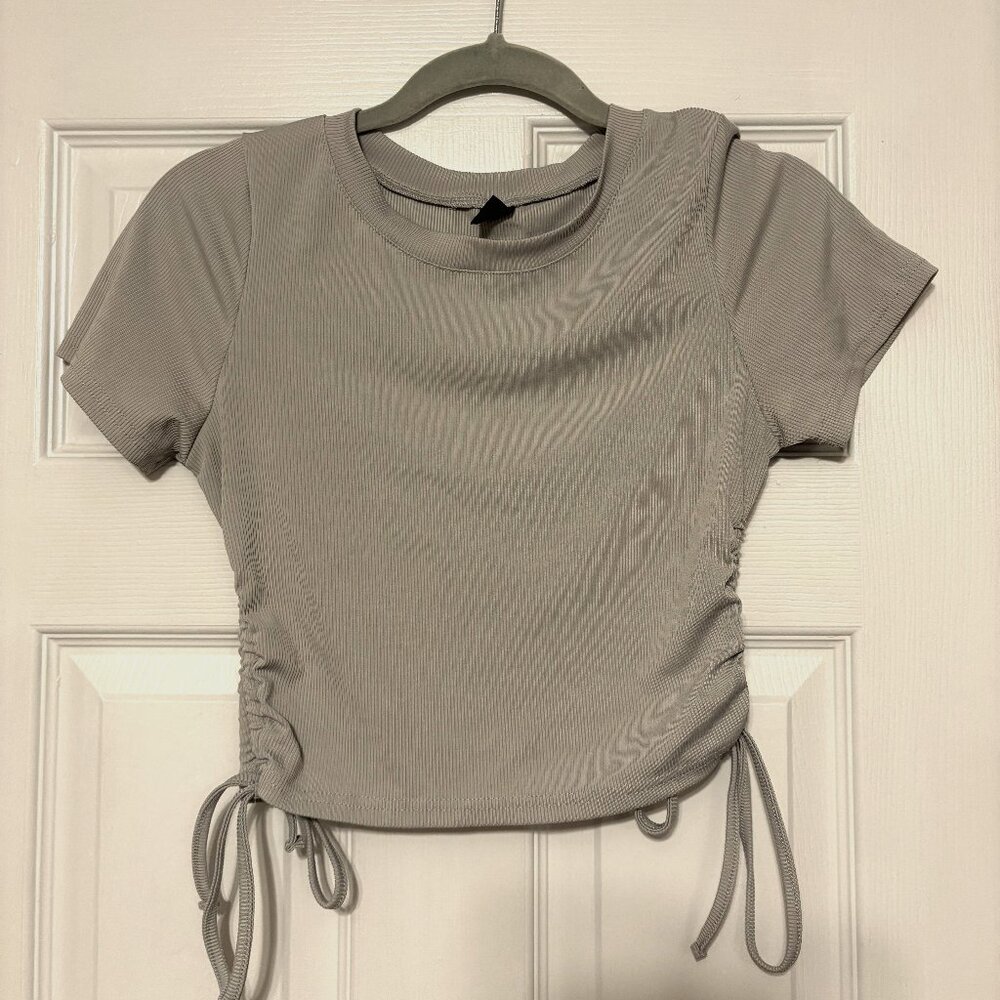 Gray athletic top